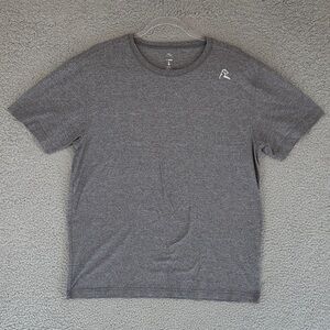 Rhoback Charcoal Gray Men's Large Short Sleeve Tee shirt performance stretch